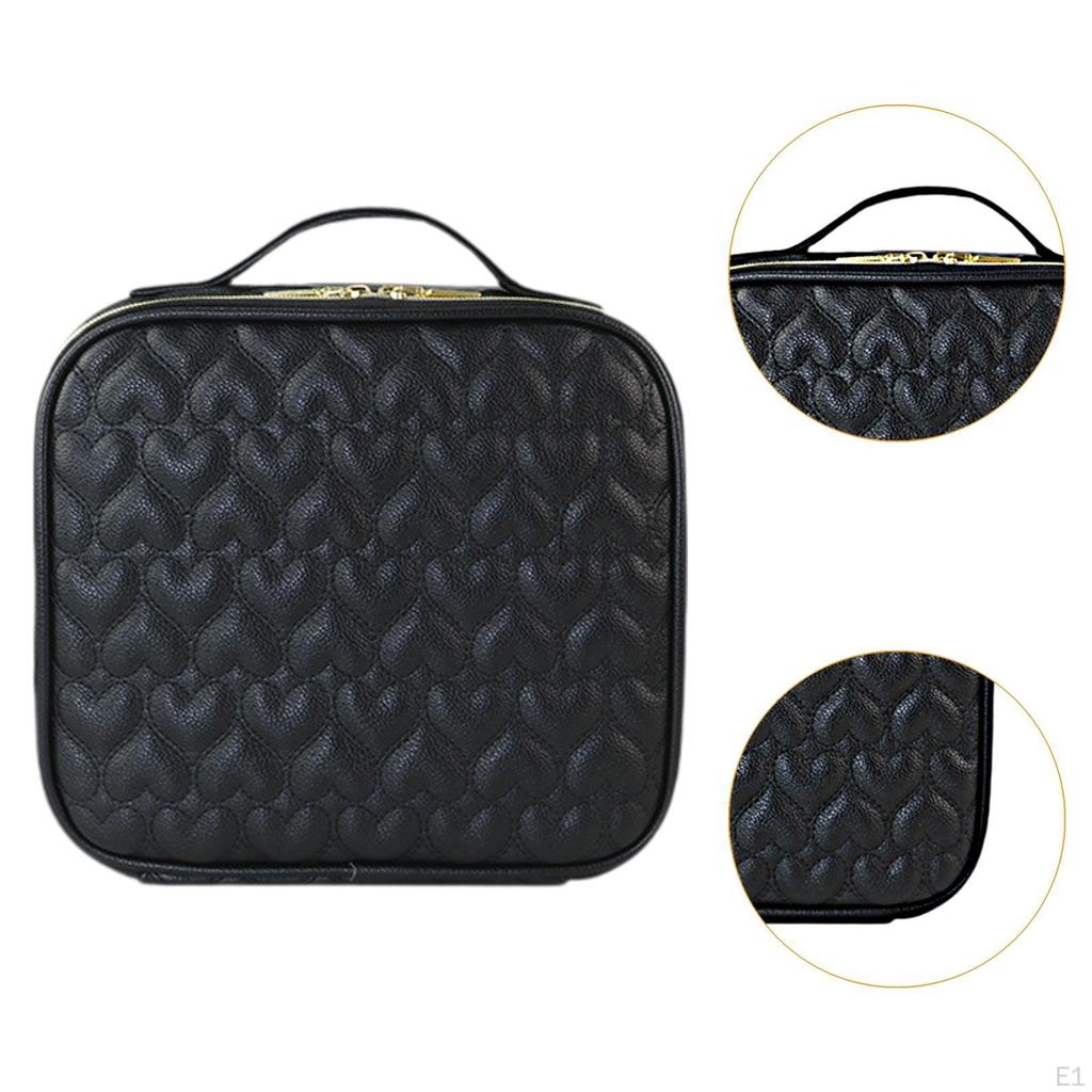 Cosmetic Bag with Handle Makeup Case Organizer Portable for Eyeshadow
