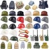 WWII Military Building Accessories Mini Brick Camouflage German Hat Tactical Helmet Peaked Cap Backpack Radio Toy Gift DIY K040
