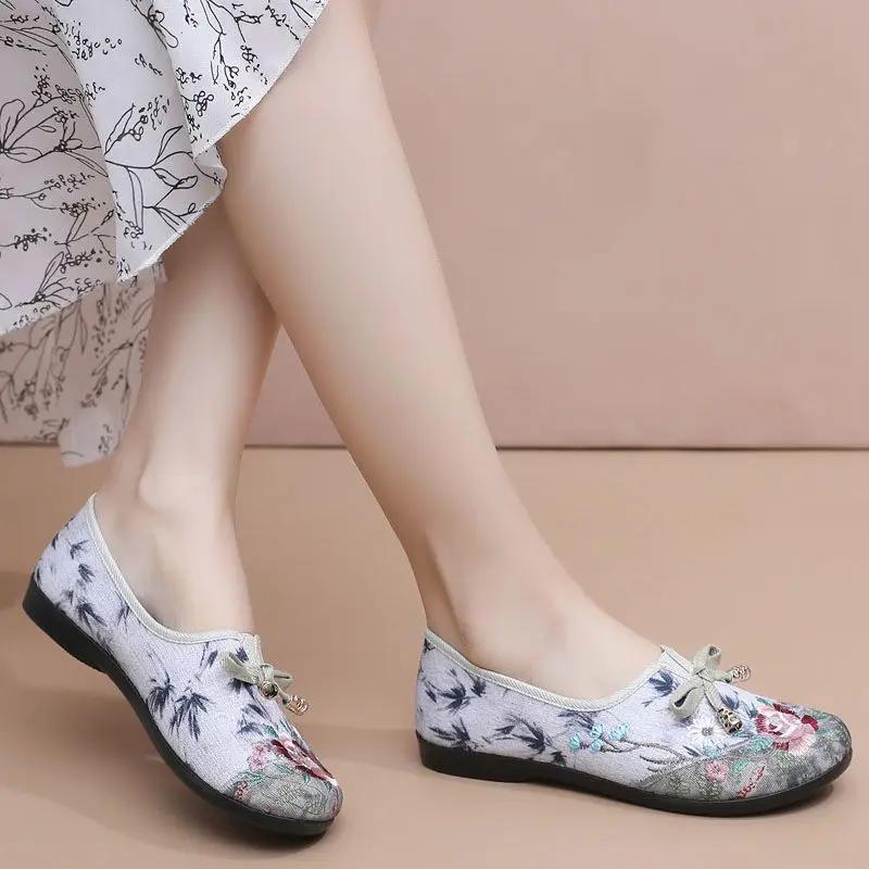 Fashion Embroidery Spring Autumn Woman Footwear Sale Offers Comfortable and Elegant Aesthetic Stylish New In Casual 39 Shoes for Women