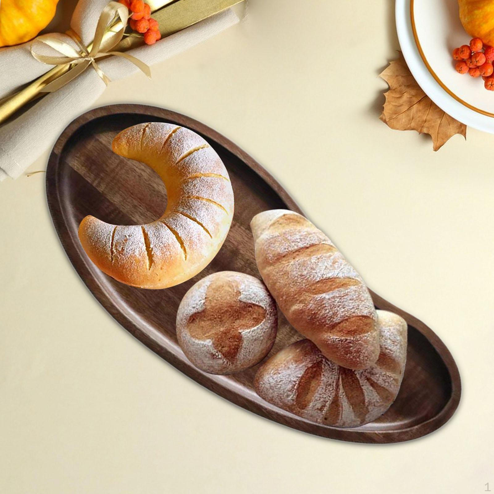 

Wood Serving Tray Food Platter Dried Fruit Plate for Tea Vegetable mango shape