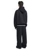 Nomanual Overlay Logo Hooded Zip-Up - Black