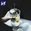 1/3 Pcs Nordic Transparent Glass Coffee Mug Heat Resistant Tea Milk Water Cup with Cover and Straw 500ml