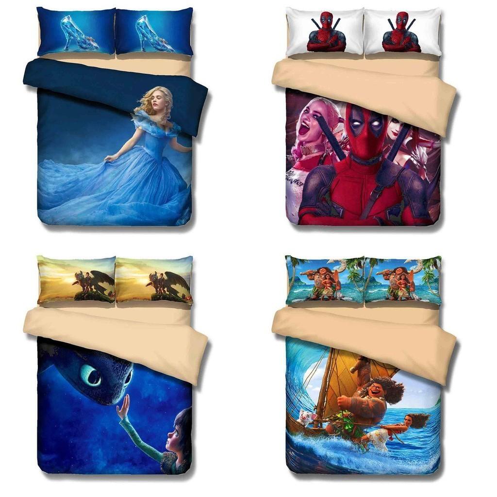 Stylish 3d Bed Sheet Set High Definition Digital Print Modern Minimalist Design