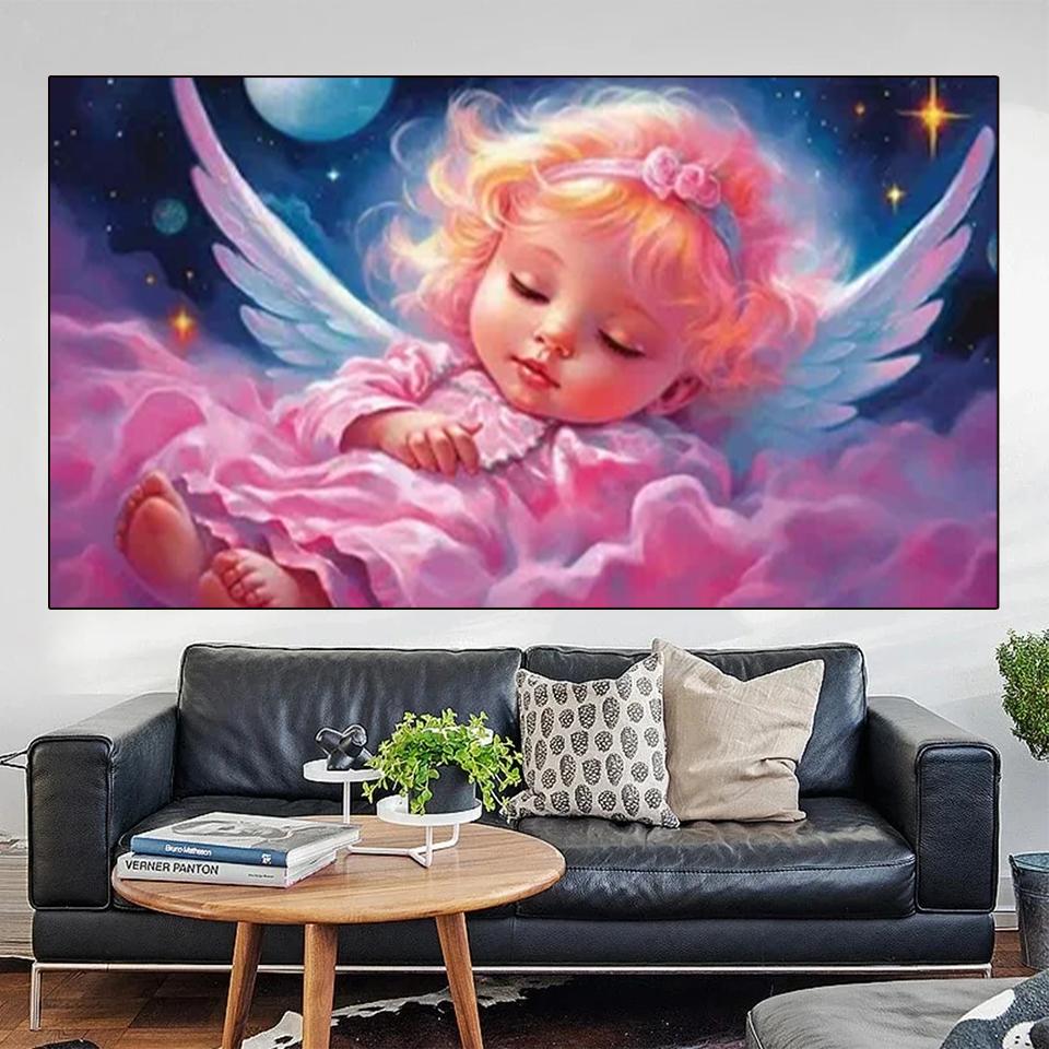 Angel Baby 5D Diamond Painting Belief Diamond Embroidery DIY Full Round Square Diamond Craft Wall Art Home Decoration Gift