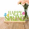 Metal Happy Spring Day Sign,Spring Decorations for Home,Party,Shelf,Mantel,Indoor,Flower Spring Table Top Decorations