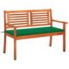 Day and Night - Day and Night 2-seater Garden Bench Solid Eucalyptus Wood and Cushion 120 Cm