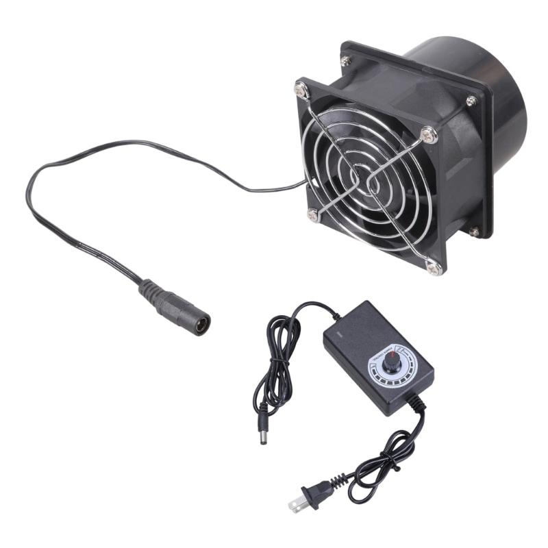 

Complete Fan Kit 80mm Ventilation Fan Includes Guard Net Speed Control 12V for Home DIY Installations 1