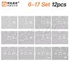 Amaoe BGA Reballing Stencil Template For iPhone 17 16 15 14 13 12 11 Pro Max XSMax 8 7P 7 6 A18 Tin Planting Soldering Net Tools