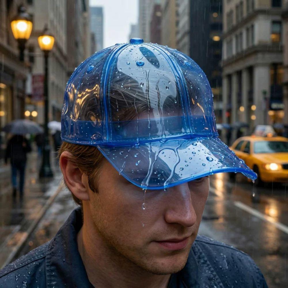 Transparent Water-Splashing Festival Hats Adjustable Brim Baseball Cap  Sun Protection
