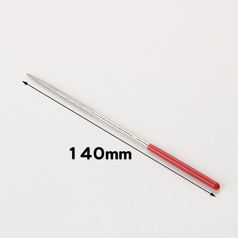 Small Diamond File Set: Flat, Round, Alloy Files for Steel and Rubbing Knife