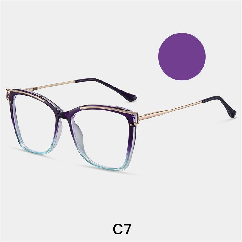 Clear Green Presbyopia Glasses Anti Blue Light  Spring Hinge Luxury Women'S Eyeglasses Oversized Square Reading Glasses