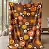 Red and Pink Floral Pattern Theme blanket Lightweight Warm Flannel Blanket Decorative Throw Blanket for Home Decoration