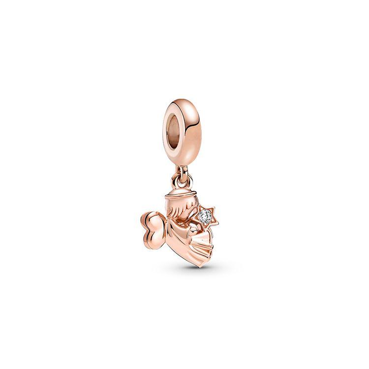 Pandora Heart Shaped Angel Wing Pendant Unisex Jewelry Rose-Gold 789650C01 Rose Gold,F