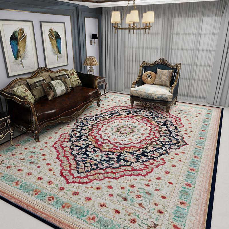 Vintage Teppich Wohnzimmer Teetisch Teppich Europäischer und amerikanischer Luxus High End Persischer Stil Nachttisch Teppich