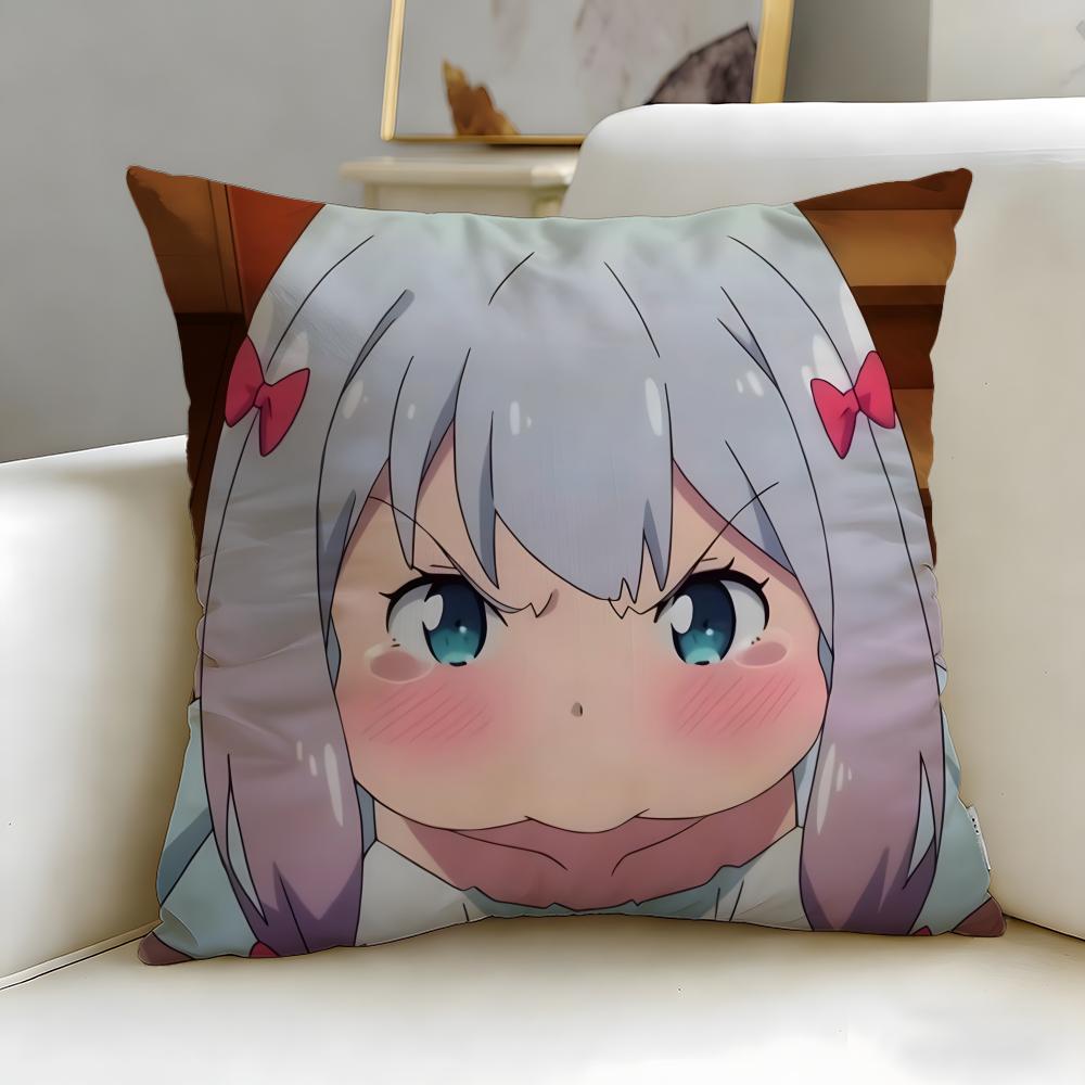 Romance Anime Eromanga Sensei Cushion Cover Soft  EasyWash Pillow Case  Versatile for Couch Bed Travel and Office