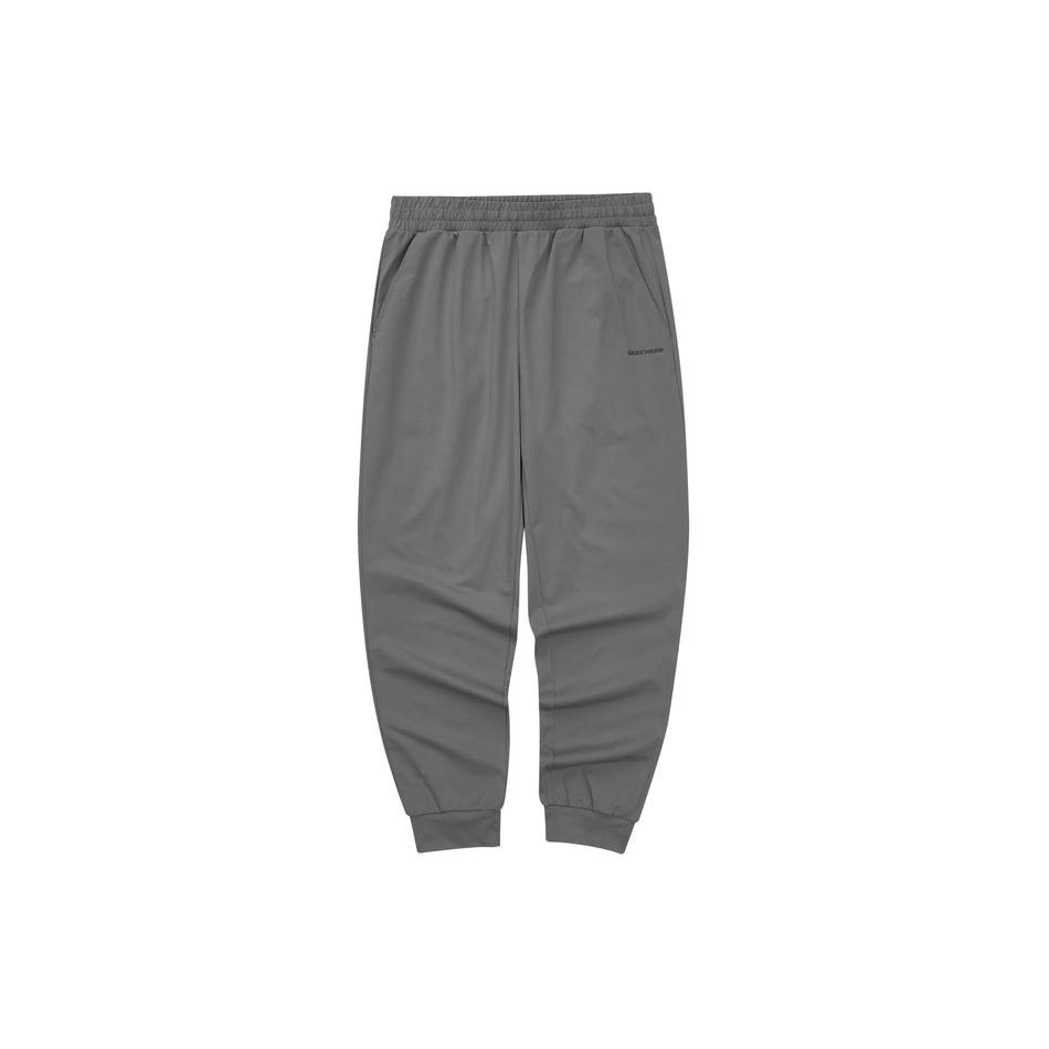 Skechers Solid Color Mid-Rise Loose Fit Tapered Knit Sports Pants Men bottoms Light-Gray L224M052-040R M