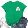 Women's T-shirt Casual Loose St. Patrick's Day Printed Crewneck Pullover Short-sleeved Top