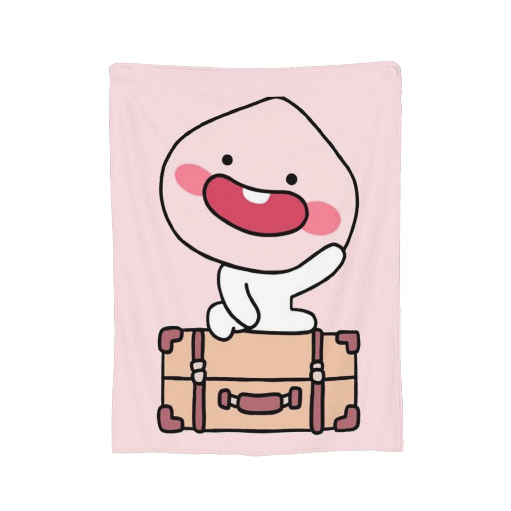 K-Kakaos F-Friends Apeach Heart Blankets Fleece All Season   Multifunction Warm Throw Blanket for Sofa Couch Rug Piece