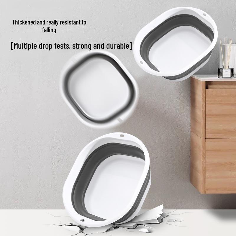 Nešiojamas Sustorintas Sulankstomas Kvadratinis Praustuvas – Patvarus Plastikinis Padėklas Namų Ūkiui, Žvejybos Įrangai, Bendrabučiui