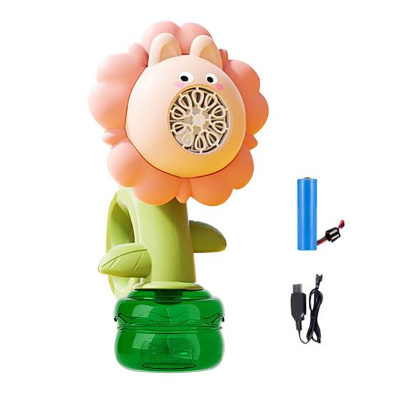 Electric Bubble Machine with LED Light Show Rechargeable Kids Bubble Blower Flower Automatic Swing Dance Handheld Kids Bubble Maker Outdoor Party Toys