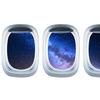 3Pcs/Set Airplane Window Decal Three-dimensional Self Adhesive Window View Landscape Wall Decor Airplane Wall Stickers for Home