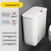 Wall-Mounted Bathroom Trash Can with Lid - Stylish, High-Capacity Design for Living Room and Bathroom