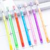 Stackable Pencils Popup Plastic Pencil with Eraser Top Multicolor Translucent Pencil Multipoint Not-Sharpening Pencil