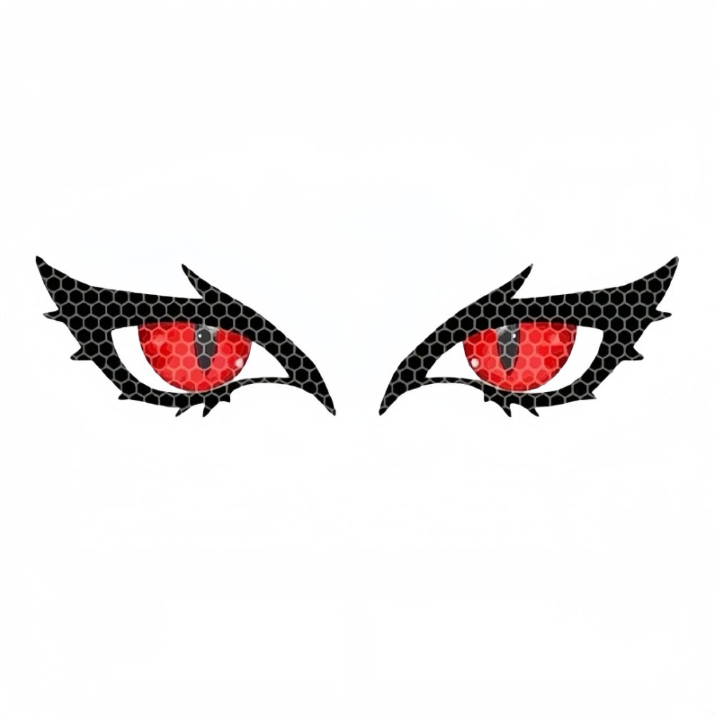 Double Pupils Reflective Evil Eye Sticker Universal Cool Car Stickers Multipurpose