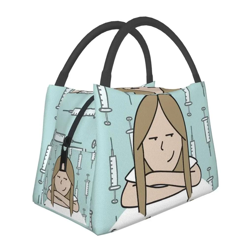 Enfermera En Apuros Doctor Nurse Lunch Bags Bento Box Lunch Tote Picnic Bags  Thermal Bag for Woman Kids Office