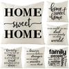 Polyester Printed Pillow Cover New Black and White Letter Sofa Cushion Cover Household Products Cushion Cover