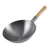 Zhangqiu Non-stick Cast Iron Wok with Large Ladle for Home & Restaurant Use - Suitable for Gas Stoves