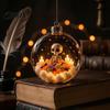 Eye-catching Seasonal Party Supplies Halloween Ball Ornament, Light Up Plastic Clear Hanging Decorations Decoration with Cat/Skeleton/Bat Inside