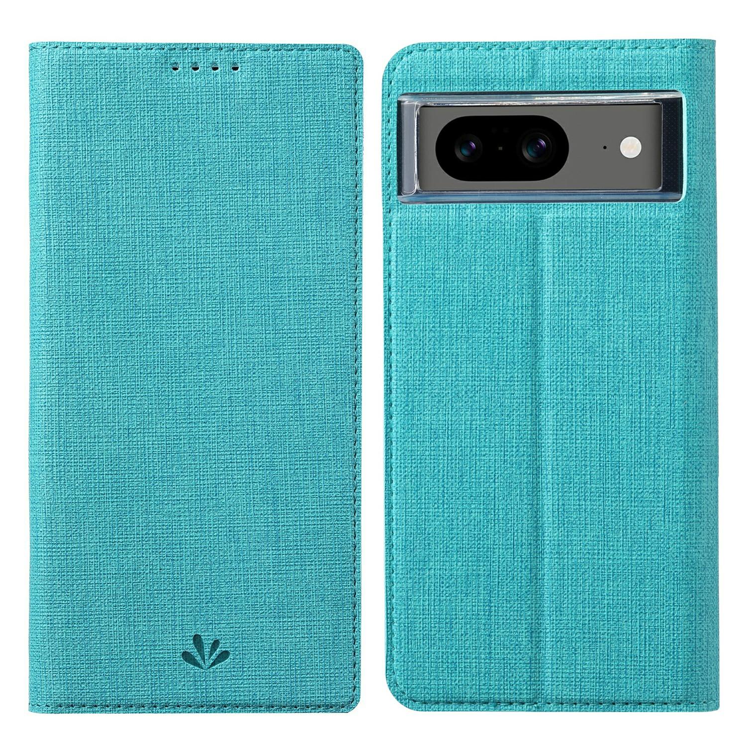 

VILI DMX Series For Google Pixel 8 Case PU Leather Stand Phone Cover with Card Slot Blue