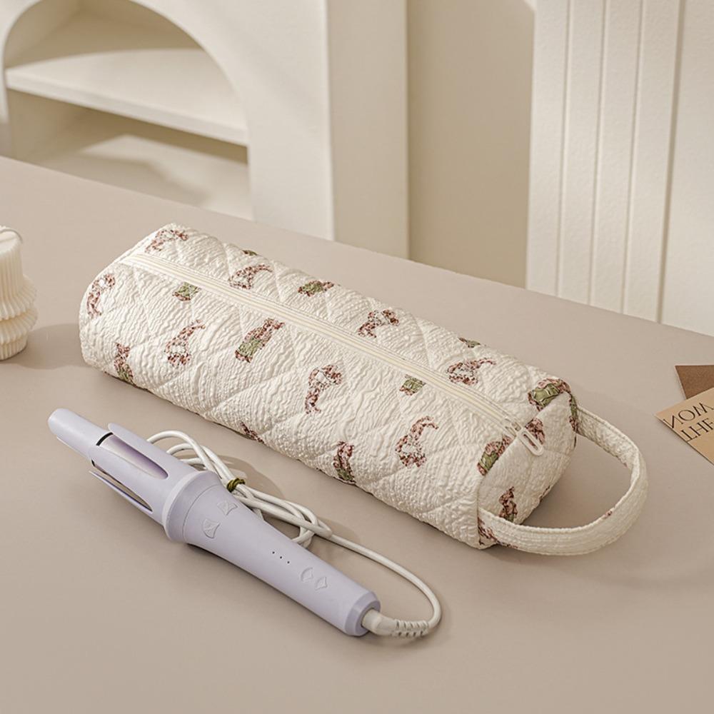

Soft Quilting Cotton Hair Dryer Storage Bag Large Capacity Dustproof Carrying Case with Handle Curler Storage Bags