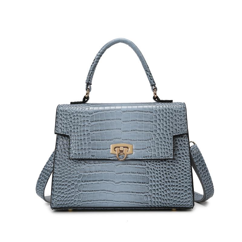 Handbag bag women's high-end sense stone pattern texture fashionable versatile women's bag commuting to work shoulder messenger bag