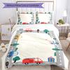 3pcs Cute Cars Bedding Set Duvet Cover Closure Includes 1 Duvet Cover & 2 Pillowcases, Soft and Comfortable for All Seasons.