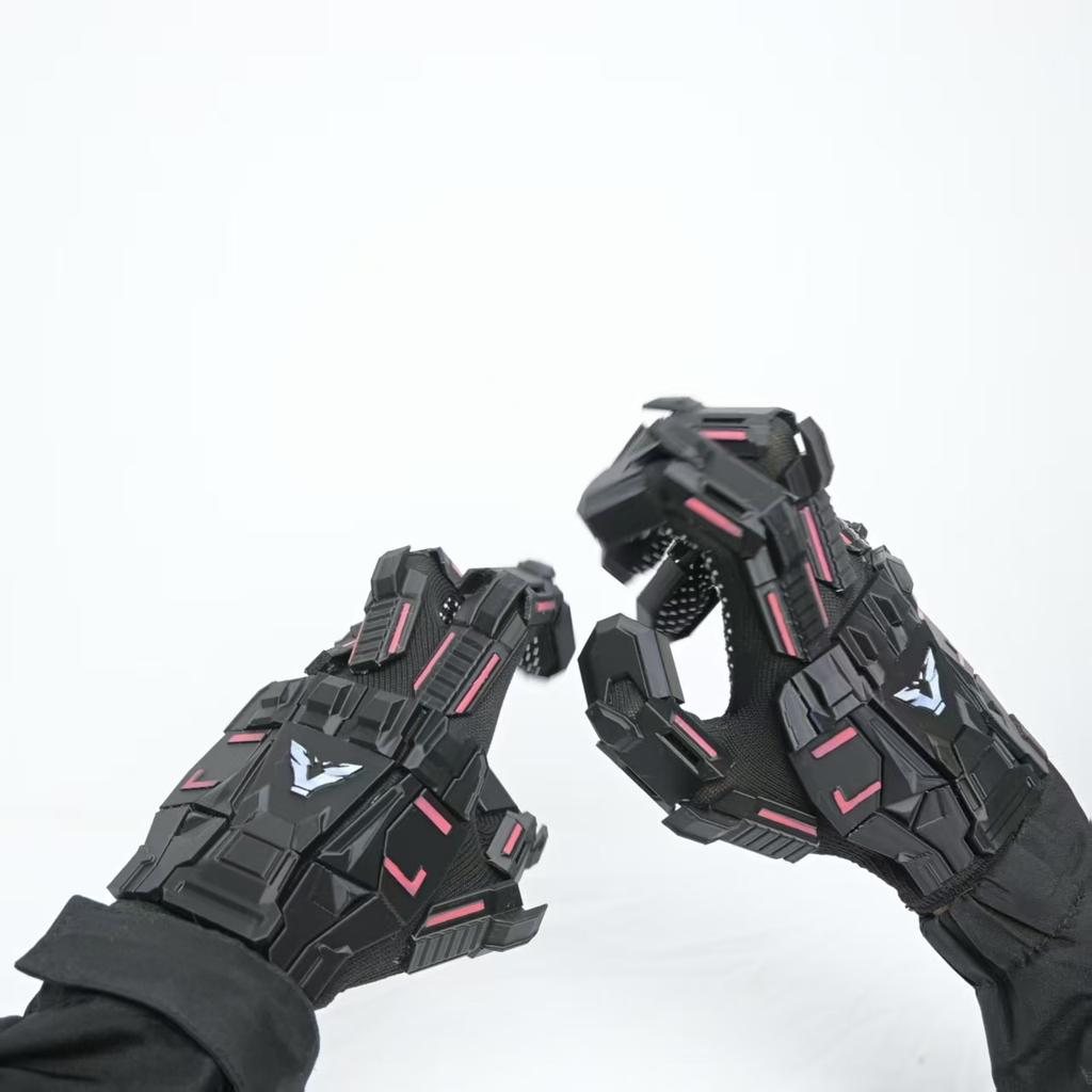 Guantes Mecánicos Tácticos de Impresión 3D Estilo Punk Mech Armadura de Ciencia Ficción Guanteletes Flexibles Usables Props para Juego de Rol Cosplay CS