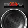 KOBACH 32cm Honeycomb 304 Stainless Steel Flat Bottom Wok