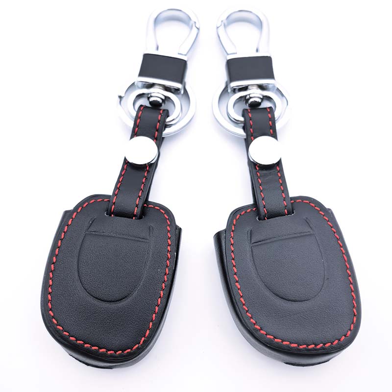 Leather Car Smart Key Cover Case For Renault Twingo Clio Kangoo Master No Chip Protection Keyless Shell Fob Keychain Accessories
