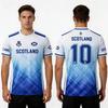 Tricou Sport Football Respirabil cu Umeri Decupați și Imprimeu Steag Scoțian, pentru Antrenament Zilnic Bărbați, Vară