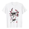 Kyubi No Kitsune Sumi-E T-skjorte Amaterasu Okami Ulv Japansk T-skjorte for Menn Premium Bomull Herretopper og T-skjorter Nyhet T-skjorter