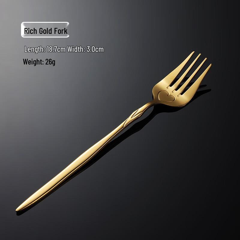

Qianxing Rose Floral Dessert Cutlery Set