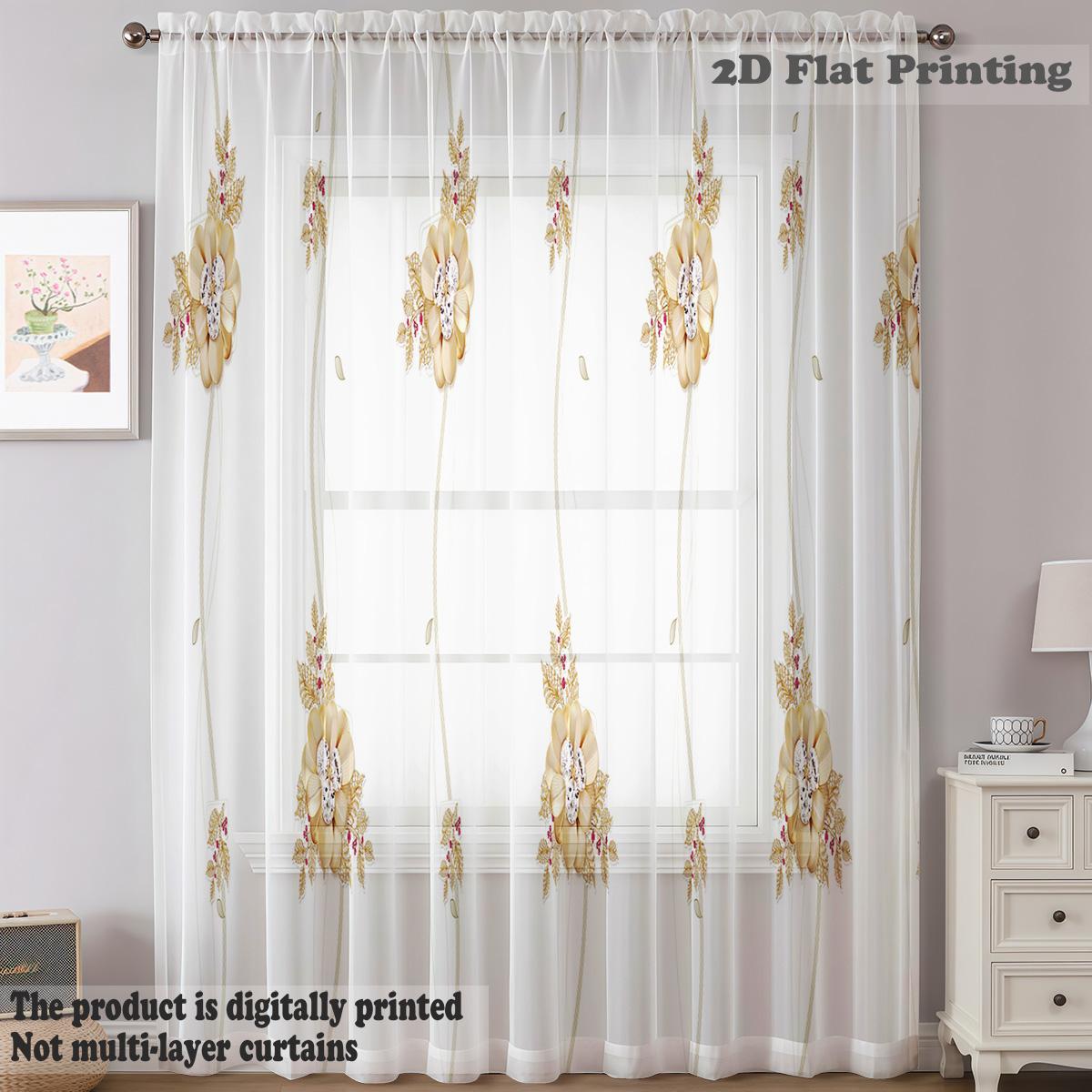 

Modern Minimalist European Style One-Piece Light Thin Window Curtain Sheer Rod Pocket Warm Atmosphere Texture for Home Decor 100*130 Rod Pocket 1pcs