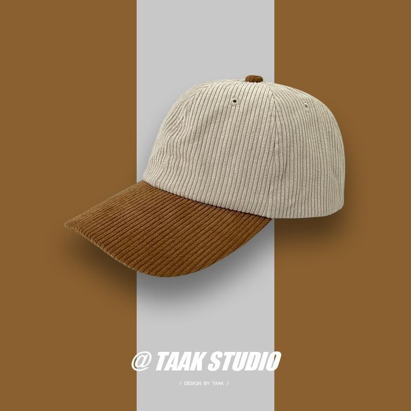 Unisex Corduroy Baseball Cap Retro Style Adjustable Hat For Spring Gift Summer