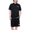 FILA Urban Tech Breathable Letter Sports Polo Shirt Men tops Deep-Black T11M421111F-BK