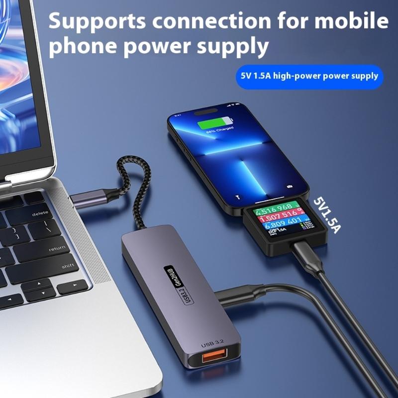 Type C Dock 10Gbps Multiports Adapters PD100W 140W Power Delivery USB 3.2 Splitter For PC Phone 4K 60Hz HDTV