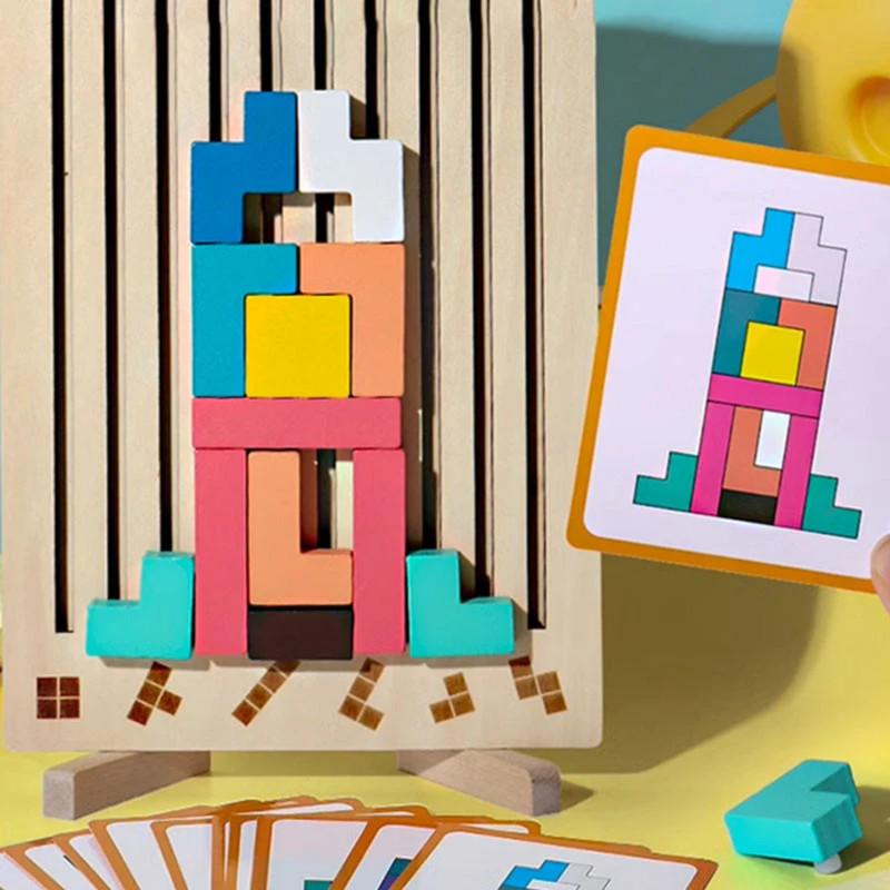 Wooden Stacking Puzzle Toys,Wooden Stacking Puzzle Toys Art-Home Decoration Home Accessories,Stress Relief Educational Gifts