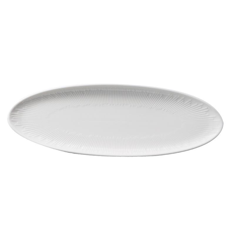 Creative Saury Plate Japanese Dish Household Light Luxury Sushi Plate White Cake Plate Ceramic Tableware