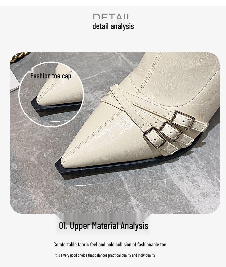Women's Pointed Toe Stiletto Ankle Boots: Autumn/Winter 2025 - Zipper, Elastic, Versatile, High Heel, Short Tube Design.