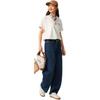 Li Ning Sports Lifestyle Series Casual Eenvoudig Letter Ronde Hals Pullover Losse Korte Mouw T-Shirt Dames T-Shirt Gebroken Wit AHSV464-4